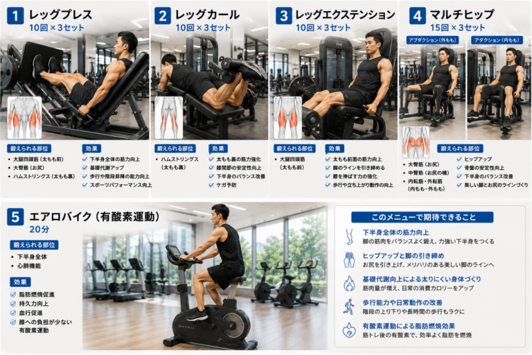 脚周りスッキリ下半身メニュー