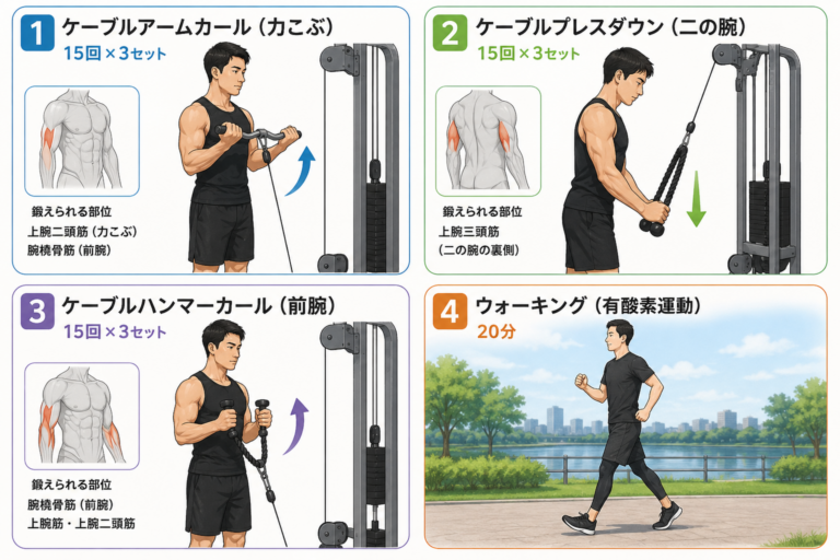たるみスッキリ腕トレメニュー