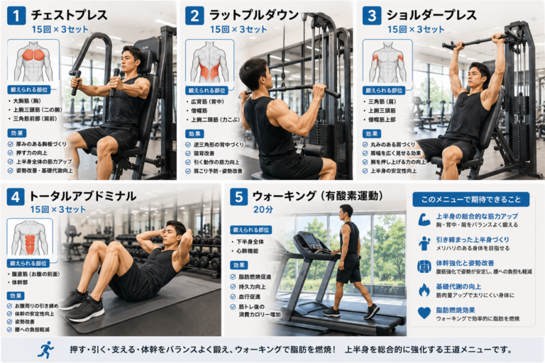 目指せ綺麗な上半身メニュー